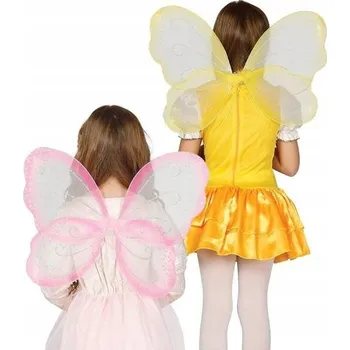 Karnevalový doplněk KŘÍDLA MOTÝLKA VÍLY ŽLUTÁ