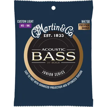 Struna pro kytaru a smyčcový nástroj Struny pro akustickou baskytaru Martin M4750 Junior Bass Strings 45-96