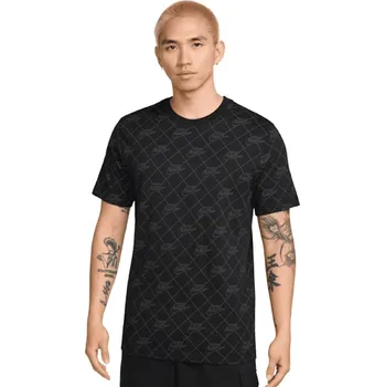 Pánské tričko Pánské triko s krátkým rukávem NIKE-M NSW TEE AOP SSNL CLUB Černá L