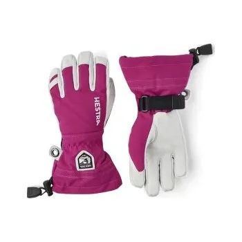 Rukavice Hestra Army Leather Heli Ski Jr. Fuchsia fialová 5 US