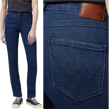 Dámské džíny Wrangler dámské džíny rovného střihu dlouhé, velikost 30/34