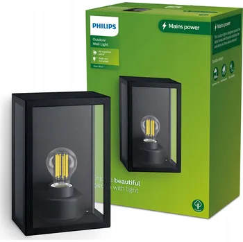 Venkovní osvětlení LED Zahradní Nástěnné Svítidlo ALZOR E27 IP44 Lucerna PHILIPS