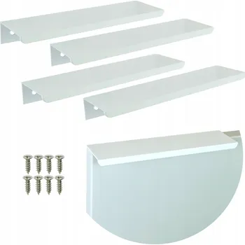 Nábytkové kování Moderní hranový nábytková úchytka pro skříňky a zásuvky, bílý, 200 / 160 mm