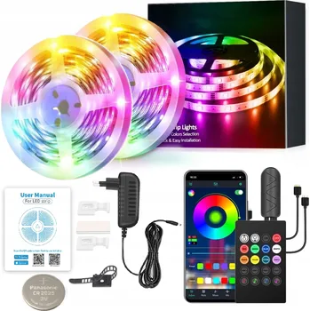 LED osvětlení LED pásek RGB 5050 Bluetooth s aplikací, sada 15 m