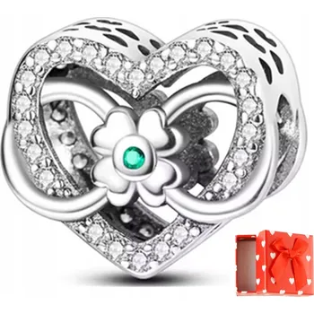 Přívěsek Stříbrné přívěsky Přívěsky Čtyřlístek srdce ze sterlingového stříbro 925 + krabička dárek