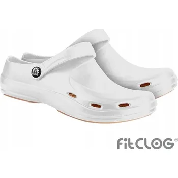 Dámské pantofle Gastronomické zdravotní pantofle bílé FitClog vel.