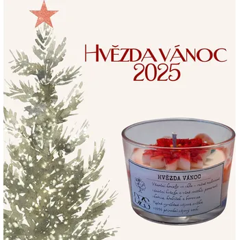 Svíčka Hvězda Vánoc - sójová svíčka 4