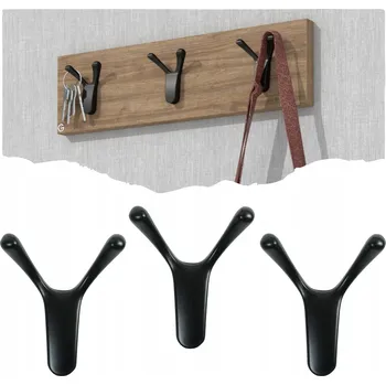 Věšák Háček na kolíky Global Service černý