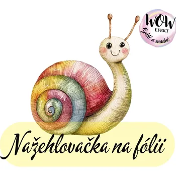 Nažehlovačky na fólii Nažehlovačka na fólii, ŠNEK - BAREVNÁ ULITA, 7,2 x 6,5 cm, 1 kus