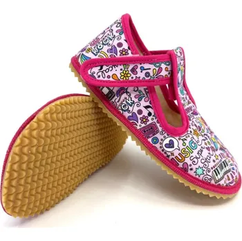 Dívčí bačkory Bačkory Beda Music úzký kotník (BFN 170020/W) 27, Vnitřní délka boty: 17,6 cm, Vnitřní šířka boty: 7,1 cm