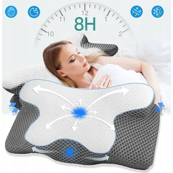 Polštář Ortopedický Polštář z paměťové pěny, ergonomický, 60*34*13 cm