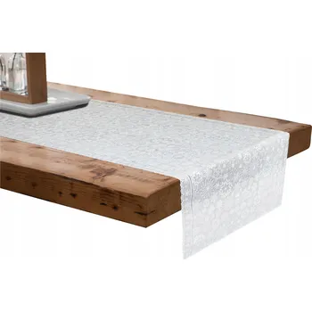 ubrus Bílý běhoun 10 x 50 cm