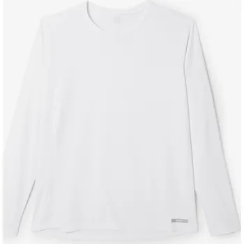 Dámská mikina KALENJI Dámské běžecké tričko s dlouhým rukávem Sun Protect 36 BÍLÁ