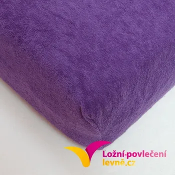 Prostěradlo Aliza FROTÉ prostěradlo tmavě fialové 160x200cm