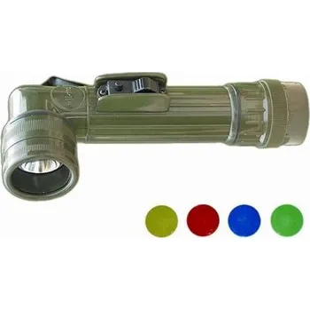 Svítilna A.B. Baterka zahnutá svítilna US střední oliv