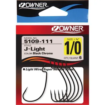 Rybářský háček Owner Offsetový Háček Owner 5109 - 6 ks Velikost háčku: 1/0