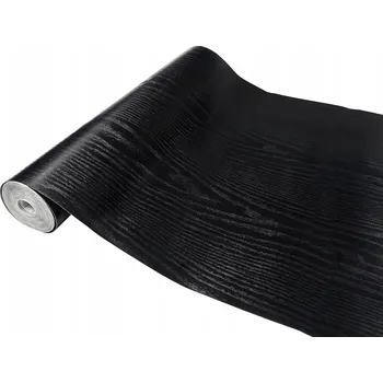 Tapeta Samolepicí dýha Fólie Nábytková DŘEVO ČERNÝ MAT Rolka Šířka 67 cm
