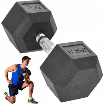 Potažené/pogumované činky s pevnou váhou Activ/Space 1x 17,5 kg