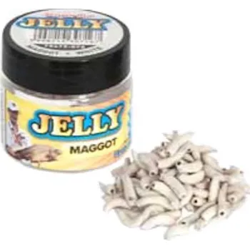 Umělá nástraha BENZAR MIX - Umělí kostní červi Jelly Baits Bílá 100 ks