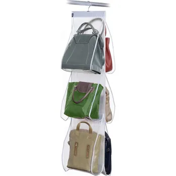 Úložný box Domopak Závěsný organizér na kabelky, 6 kapes 33 x 120 cm