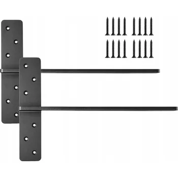police SucceBuy Držák Plovoucí police Ve Tvaru Písmene T 2ks 45,72CM z oceli