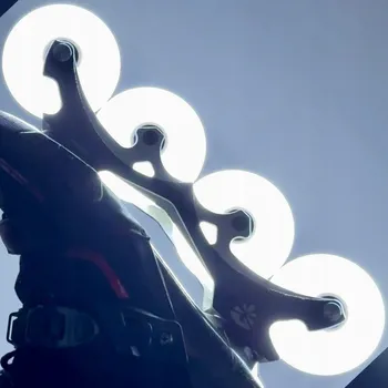 Kolečkové brusle LED Kolečka na kolečkové brusle Flying Eagle Lazerwheelz Ultra 76 mm/88A 4 ks Bílá