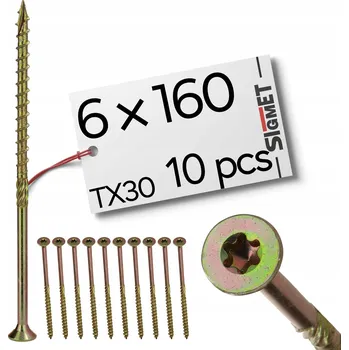 Vrták Šrouby do dřeva Sigmet 6 x 160 mm 1 ks