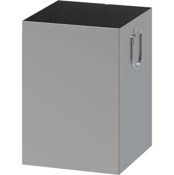 Odpadkový koš Alda Vnitřní nádoba pro odpadkový koš EKO WALL Station, 25 L, pozinkovaná ocel, šedá