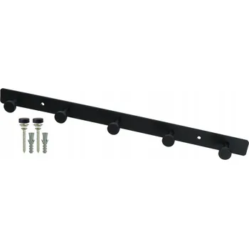 Věšák Tyč s háčky na kolíčky Global Service černá