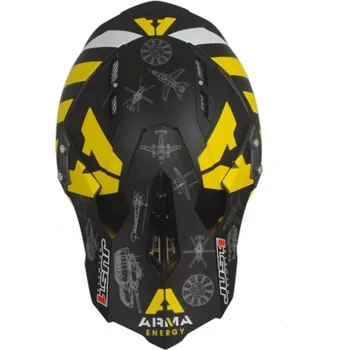 Helma na motorku JUST1 ARMA Kšilt černý lesklý UNI