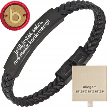 Náramek Dámský kožený náramek s PLOTENÝM vzorem s gravírováním