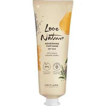 Pleťová maska Oriflame Vyživující pleťová maska Love Nature s chia semínky a bio medem