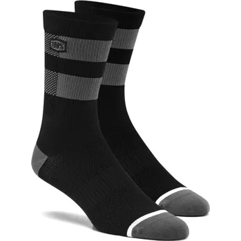 Pánské ponožky Ponožky 100% FLOW Performance Socks Black/Grey - M