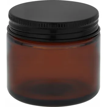 Sklenice Bronzová sklenice na svíčky 60 ml s černým kovovým uzávěrem - 160 kusů