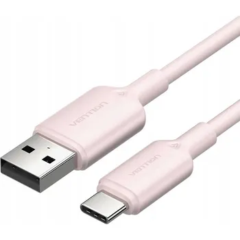 Datový kabel Kabel Vention USB - USB typ C 2 m růžový