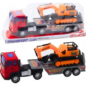 autíčko Sada: Nákladní auto s návěsem a pásový bagr