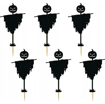 Obraz TOPPER NA DORT A MUFFINY HALLOWEEN DUCHOVÉ DÝNĚ KOČKA SADA TOPPERŮ 6ks #23