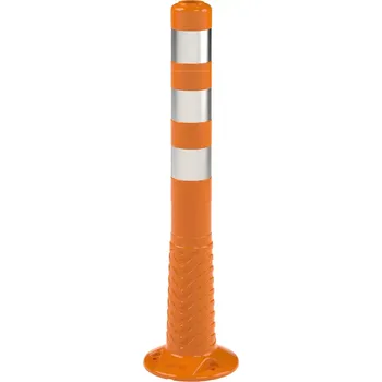 Plotový sloupek Oranžový plastový (PE) reflexní flexibilní sloupek FLOMA BD46 - 8 x 75 cm