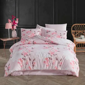 Povlečení Povlečení bavlněné Laura Růžová 200x140cm+90x70cm TiaHome