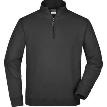 Pánské oblečení DAIBER JN 352 / Pánská mikina s 1/4 zipem - black XL