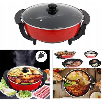 Hrnec Elektrický hrnec s poklicí 1300W pro domácí použití a rodinné oslavy