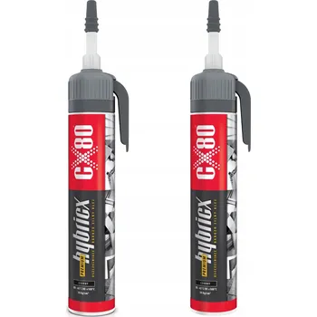 Průmyslové lepidlo CX80 HYBRICX Univerzální tmel - Automobilové lepidlo černé 210g x2