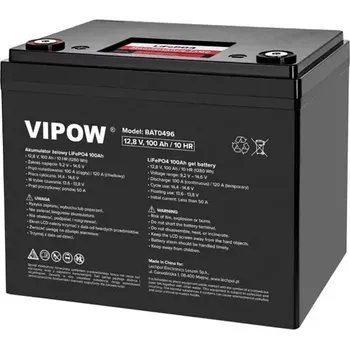 solární baterie Baterie LiFePO4 VIPOW BAT0496 12,8V 100Ah s BMS