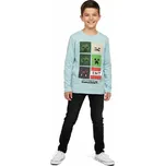 Fashion UK CHLAPECKÉ TRIČKO S DLOUHÝM RUKÁVEM - M0030 MODRÁ Velikost: 134/140, Barva: Modrá