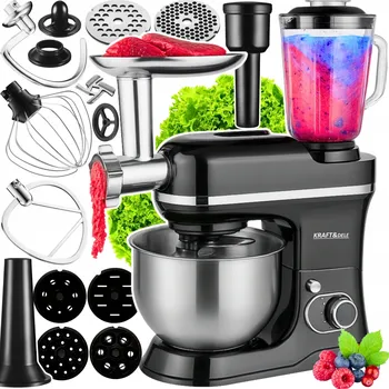 Kuchyňský robot Kuchyňský robot Kraft&Dele 3000 W černý s mísou 5 l a funkcí mixování