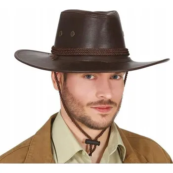 Klobouk _xx_HNĚDÝ KOVBOJSKÝ KLOBOUK PODOBNÝ/KOŽENÝ