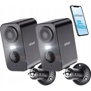 IP kamera BEZDRÁTOVÁ KAMERA 2K 3MPX WIFI IP NAPÁJENÁ BATERIÍ S OBOUSMĚRNOU AUDIO KOMUNIKACÍ 2ks