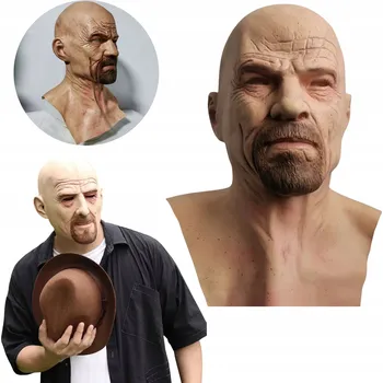 Karnevalový kostým Maska na obličej Cosplay Heisenberg Breaking Bad Kostým Halloween latex
