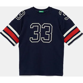 Pánská móda Bavlněné tričko United Colors of Benetton 3MI5C10OA.G.Seasonal námořnická modř 59X, vel. 140