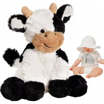 plyšák PLYŠÁCI PLYŠOVÁ KRAVA MLÉČNÁ VÝPLŇ BAVLNA PP 22CM ČERNÁ